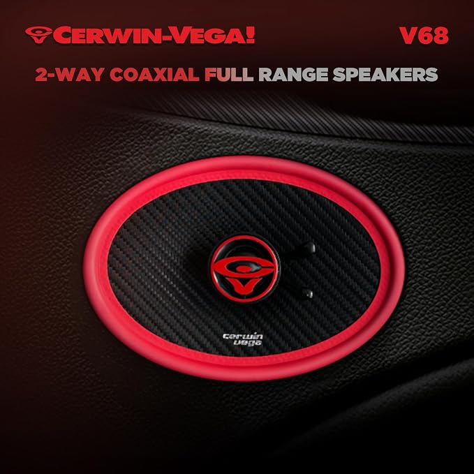CERWIN-VEGA! V68 6"× 8" VEGA 2-Way 300 Watts 4 Ohm Coaxial Speakers(Pair)