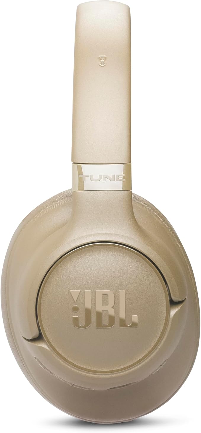 JBL Tune 730BT - Wireless Over-Ear Bluetooth® 6.0 Headphones with Powerful JBL Pure Bass Sound, 2 beamforming mics for Perfect Calls, Up to 76 Hours of Battery Life, & Multi-Point Connection (Beige)