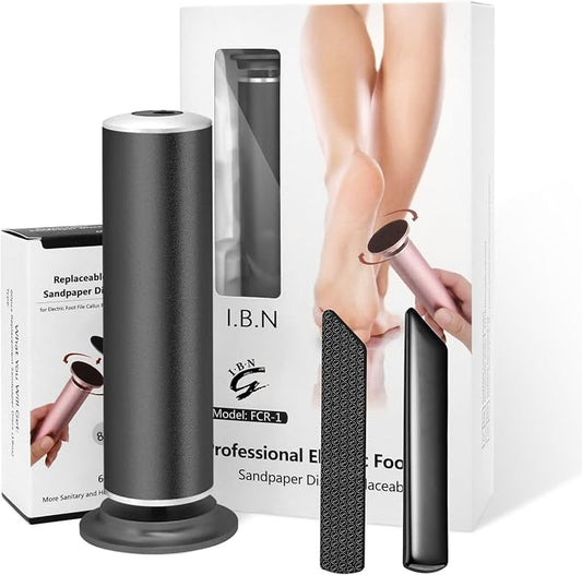 Electric Foot Callus Remover with Hand Callus Remover, Adjustable Speed Professional Electric Foot File Filer Sander Pedicure Tools for Feet Heel Dead Cracked Skin Women Men Use (Black)