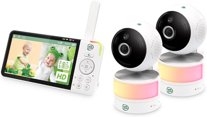 LeapFrog LF915-2HD Baby Monitor, 2 Cameras, 5" 720p Screen
