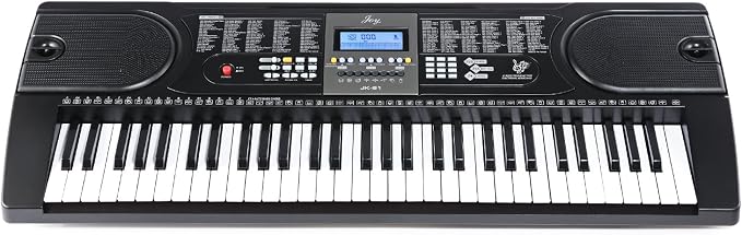 61-Key Electronic Keyboard Pack with Headphones,Microphone,Stand,Stool,and Power Supply-The electronic keyboards (Pack of 1)