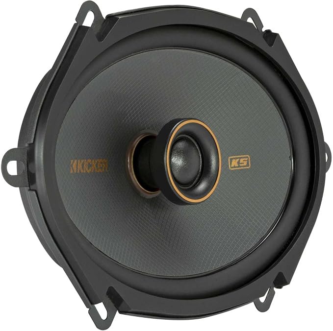 KICKER 51KSC6804 KS-Series 6x8 Coaxial Speakers with .75" tweeters, 4-Ohm, Pair