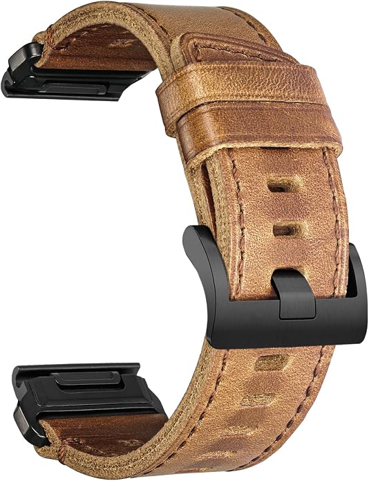 Soft Horween Leather Watch Band Compatible With Garmin, Strap For Fenix/Forerunner/Approach/MARQ/Quatix / D2 Series/Instinct/Epix/Tactix/Foretrex