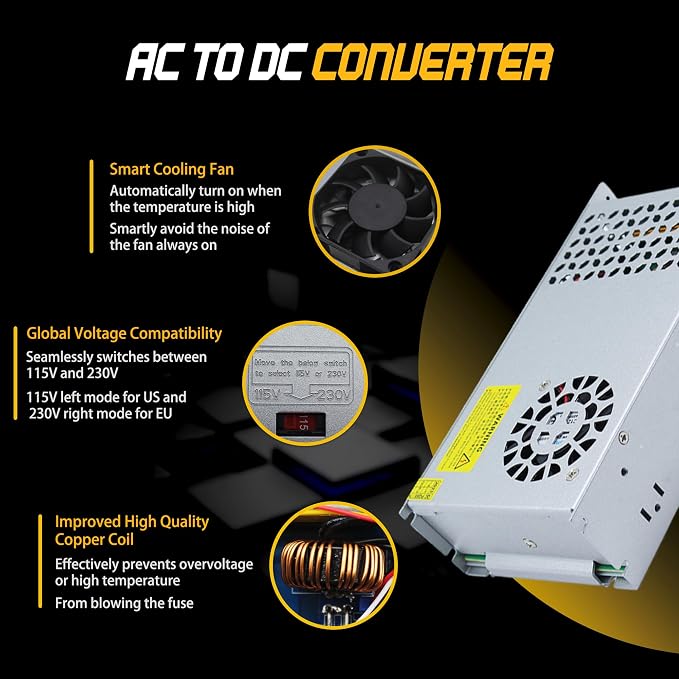 DC 12V 50A 600W Power Supply SMPS AC 110V / 220V-DC 12V Transformer Adapter for Advertising Signs,CCTV Camera Security System,Computer Project of Industrial Power Supplies (DC12V-600W)