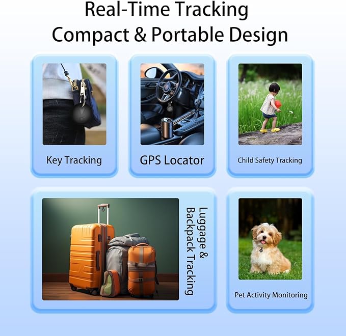Undetectable GPS Tracker for Vehicles - Real-Time Tracking, No Monthly Fee/No SIM Card, Works with iOS Find My | Mini Hidden Magnetic GPS Locator, Ultra-Slim, IP68 Waterproof, Reliable Performance