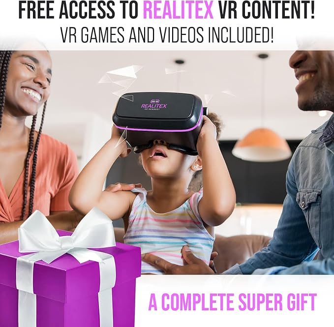 3D VR Headset for Kids + Android Remote - for iPhone & Android Phones | with 3D VR Videos & Apps Links | Virtual Reality Goggles Set for Beginners
