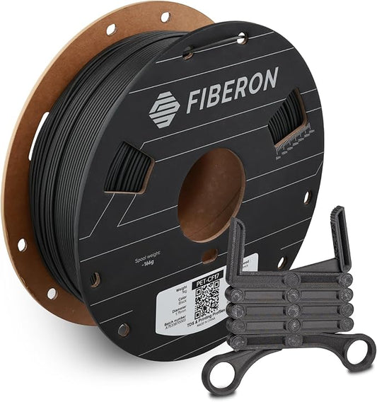 Polymaker Fiberon PET-CF17 3D Printing Filament Black 1.75mm 1kg, Excellent Stable Stiffness - Fiberon Carbon Fiber Reinforced PET 3D Printer Filament, Ideal for Jigs and Fixtures