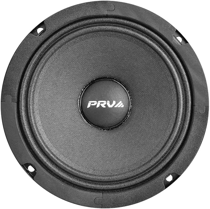 PRV AUDIO 6.5 Midrange Speakers Pair 6MR200A-4, 200 Watts, 4 Ohm Shallow Mount Car Audio Slim Speaker, 1.5 in Voice Coil, Compact for Doors (2 Speakers)
