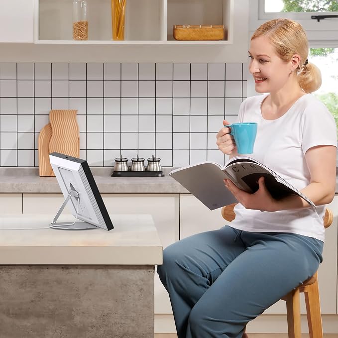 Adjustable Stand for Echo Show 15 (1st, 2nd Gen) and Show 21, Rotatable and Tiltable, Foldable Alexa Show 15 Table Stand, Aluminum Echo Show 15 Desk Holder