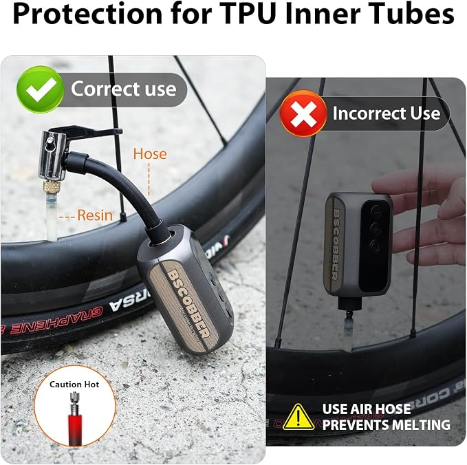 Mini Electric Bike Pump, Portable Emergency Tire Inflator for Road Bike & MTB, 100PSI Rechargeable Bicycle Pump with Digital Pressure Gauge & Auto Stop, Lightweight Pocket with Presta & Schrader Valve