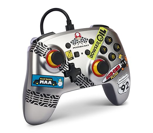 PowerA Enhanced Nintendo Switch and Switch 2 Wired Controller - Mario Kart, Gamepad, game controller, wired controller, officially licensed