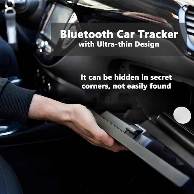 GPS Tracker for Vehicles, 1PCS Tracker Device for Vehicles, Work with Find My (iOS Only), Tracking Devices for Cars Hidden with Waterproof Case, No Monthly Fee GPS Trackers