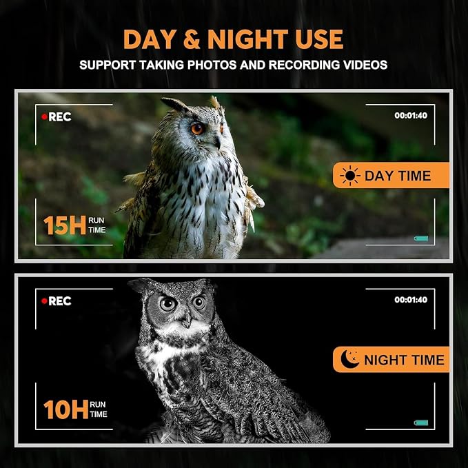 WOSPORTS 4K Night Vision Goggles – up to 80X Total Magnification, 10X Optical + 8X Digital Zoom, 1315FT Vision Range, 5000mAh Rechargeable Battery, Gifts for Men