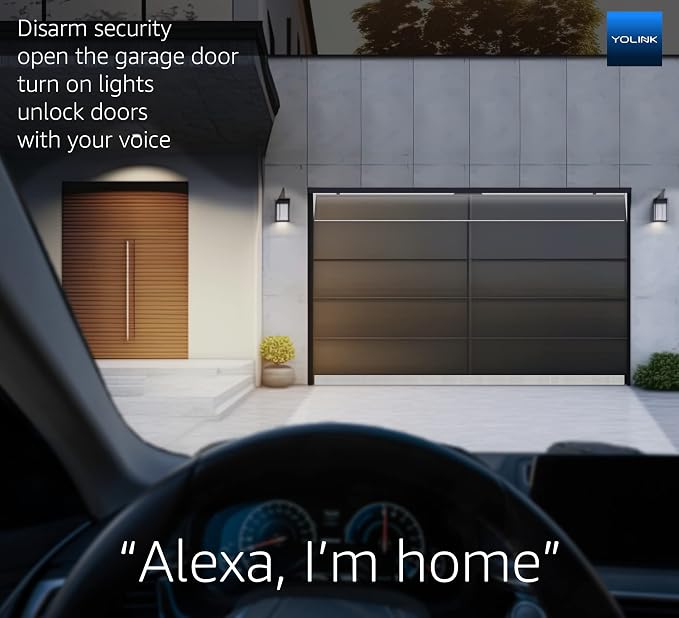 Smart Garage Door Kit with YoLink Hub - YoLink 1/4 Mile World's Longest Range Garage Door Controller and Wireless Sensor Compatible with Alexa IFTTT
