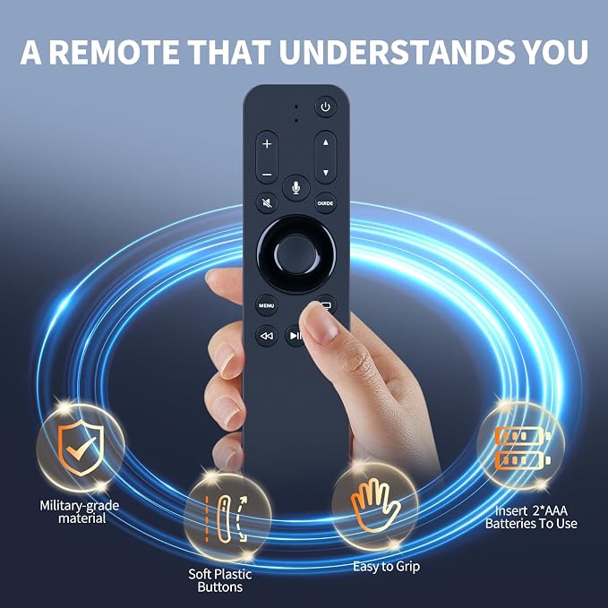 URC1110 Replacement Remote Control for Apple TV HD & 4K TV Box - Supports Siri Voice