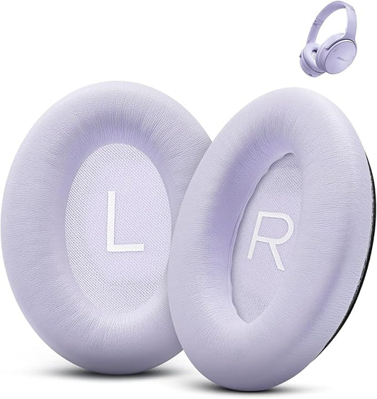 Ear Pads Replacement for Bose QuietComfort 45 (QC45) - GEVO Earpad Cushions for QuietComfort SE (QC SE) Wireless Over-Ear Headphones with Premium Protein Leather and Memory Foam | Chilled Lilac