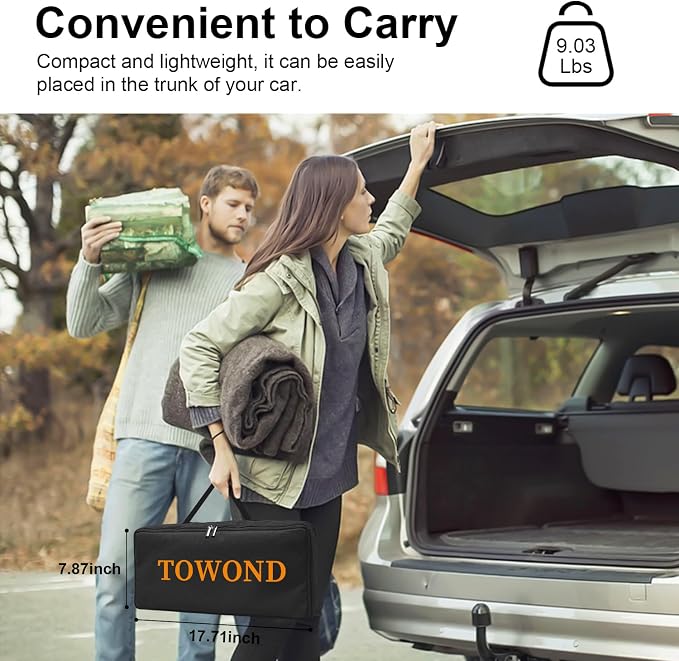Projector Screen with Stand, TOWOND 100 inch Portable Projector Screen Black Backing, Outdoor Movie Screen 16:9 4K HD Wrinkle-Free Projection Screen with Carry Bag for Backyard Sports Viewing Parties