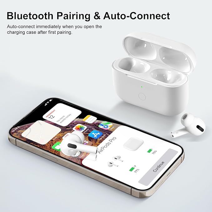 Wireless Charging Case Compatible with AirPod Pro 1st & 2nd Generation, Air Pod Pro 2 1 Charger Case Replacement to USB-C Without Earbuds