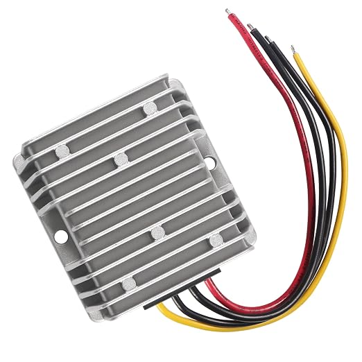 DC Voltage Reducer Converter DC 8V-40V to 12V 6A Automatic Step Down Up Voltage Regulator Power Converter Waterproof Module Transformer for Golf Cart Club Car