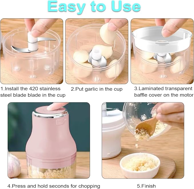 10 Blades Chopper & 100ML Garlic chopper 23-in-1 Multifunctional Kitchen Powerhouse‌