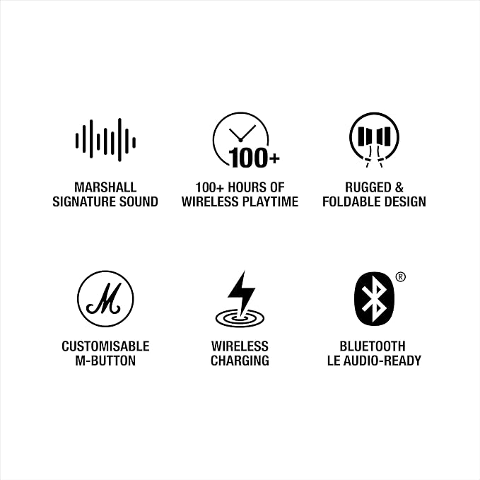 Marshall Major V Wireless On-Ear Bluetooth Headphones - 100+ Hr Playtime | Detachable Audio Cable | Microphone for Calls | Lightweight, Foldable Design for Travel - Brown