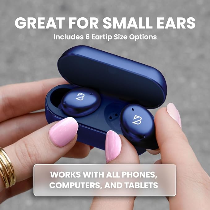 Back Bay Audio Wireless Earbuds for Small Ears, Award-Winning Sound w/Bass Mode, Durable Sweatproof Bluetooth Earbuds, Comfortable for All Ears