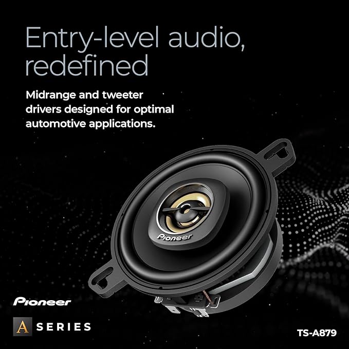 PIONEER A-Series Plus TS-A879 3.5” 2-Way Speakers (Pair) – 100W RMS, 450W Max, Balanced Sound + Smooth Treble, Great Stock Replacement, Easy Installation