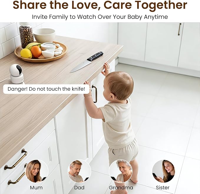 GALAYOU 2K Indoor Cameras for Home Security-Baby/Pet/Dog/Cat Monitor with Phone APP, Wi-Fi Camera with 360° PTZ, Wired Plug, Two-Way Talk Nanny Cam, Easy Set Up, 24/7 TF Card&Cloud Storage, G2 4Pack