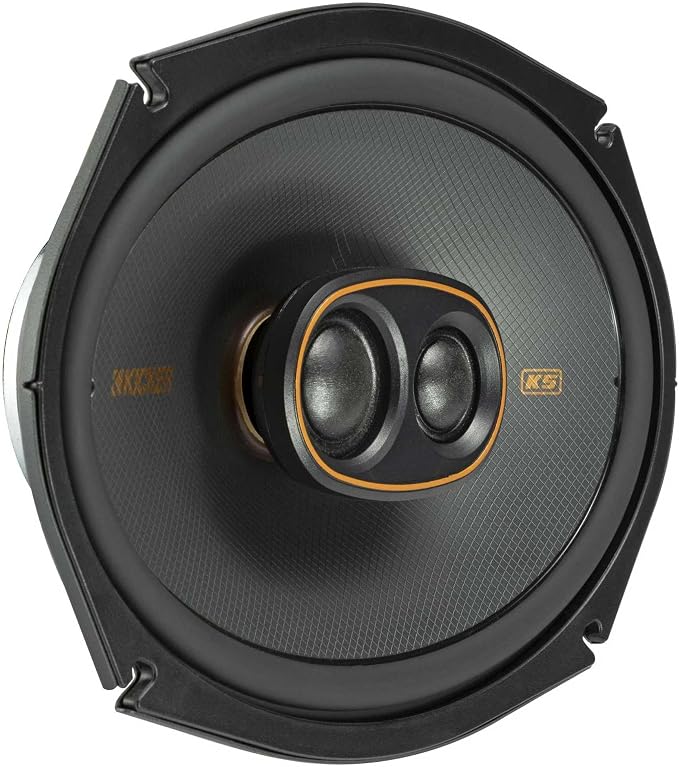 KICKER 51KSC69304 KS-Series 6x9 3-Way Speakers with 1" and .75" tweeters, 4-Ohm, Pair