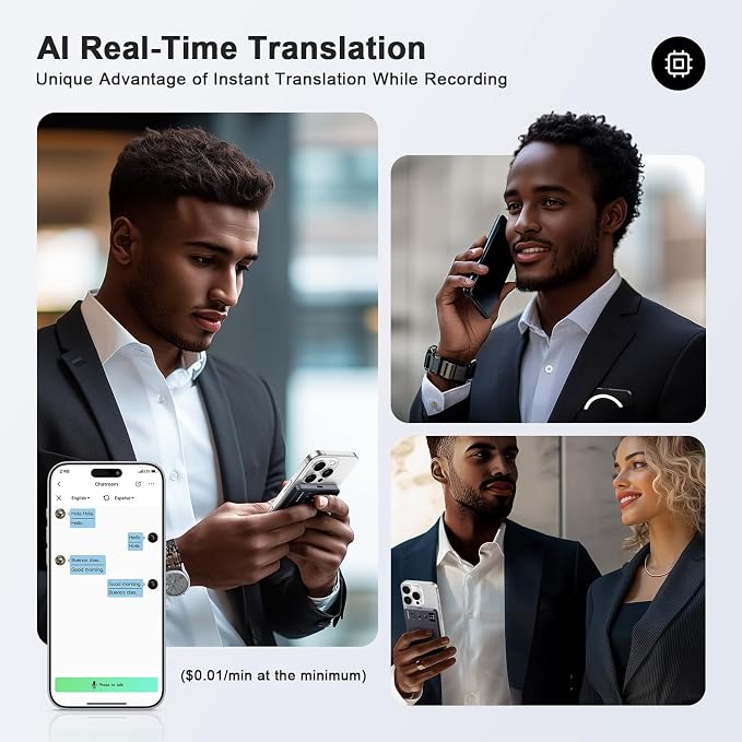 TTQ Note AI Voice Recorder with ChatGPT-Powered Transcription, Summary & Translation, App-Controlled, 121 Languages, 64GB, Wireless Charging, for Meetings, Lectures & Calls