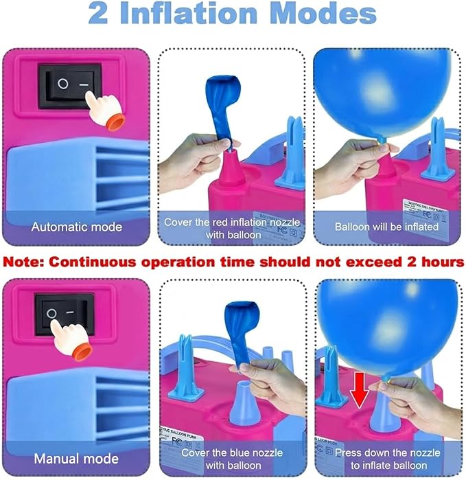 Electric Balloon Pump, Pump Electric, New Fast Balloon Tying Tool,Suitable for Party Decoration, Birthday Celebrations, Wedding Events