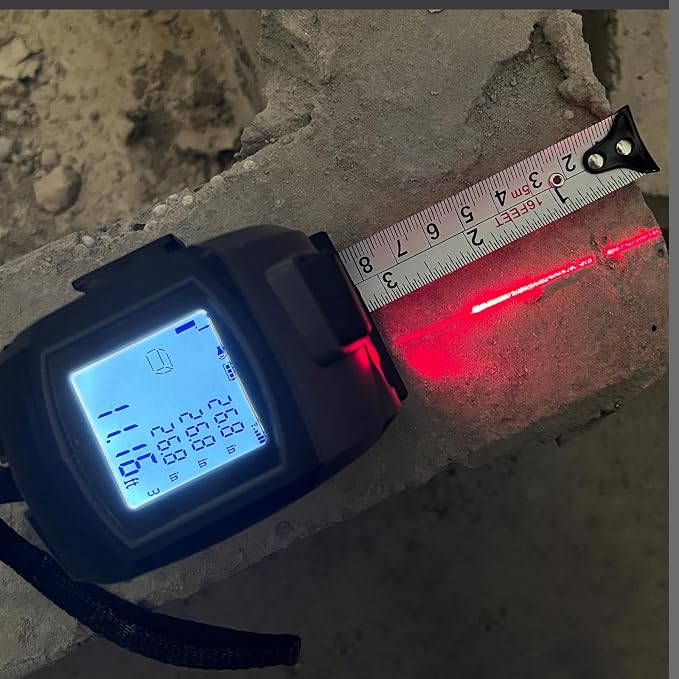 3 in 1 Laser Tape Measure with Level | 131ft/40M Laser Distance Meter Display On Backlit LCD Screen with 16ft/5m AutoLock Measuring Tape | Ft/Inch/Fractions/M/mm (Black 3in1 Laser)