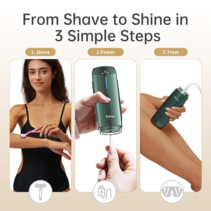 Ice Cooling IPL Home Use Hair Removal Device, Laser Hair Removal Machine Painless Epilator for Women Men, 3 Energy Levels & 2 Modes, Face Body Use with Razor & Glasses