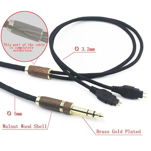 NewFantasia Replacement Upgrade Audio Cable Compatible with Sennheiser HD650 HD600 HD580 HD660S HD660S2 HD58X HD6XX Headphone 7N OCC Copper Silver Plated Cord Walnut Wood Shell 3.5mm/6.35mm Adapter