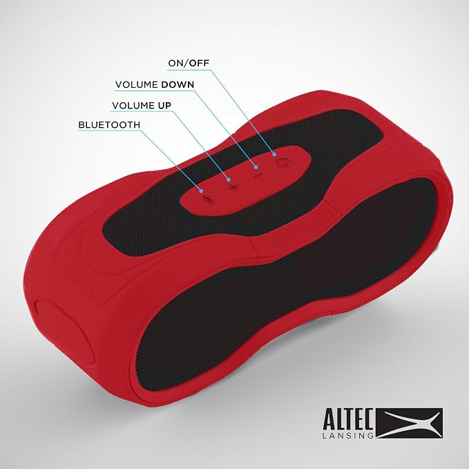 Altec Lansing - Portable Bluetooth Speaker, Waterproof IP67