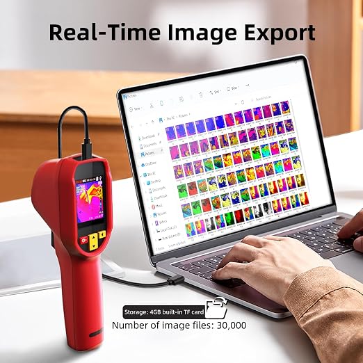BSIDE Thermal Imaging Camera 240 x 240 Resolution Handheld Infrared Camera, 15 Thermal Palettes with 320 x 240 Full-Viewing TFT LCD for Home Inspection HVAC Electrical, 25Hz Refresh Rate, -4℉~1022℉