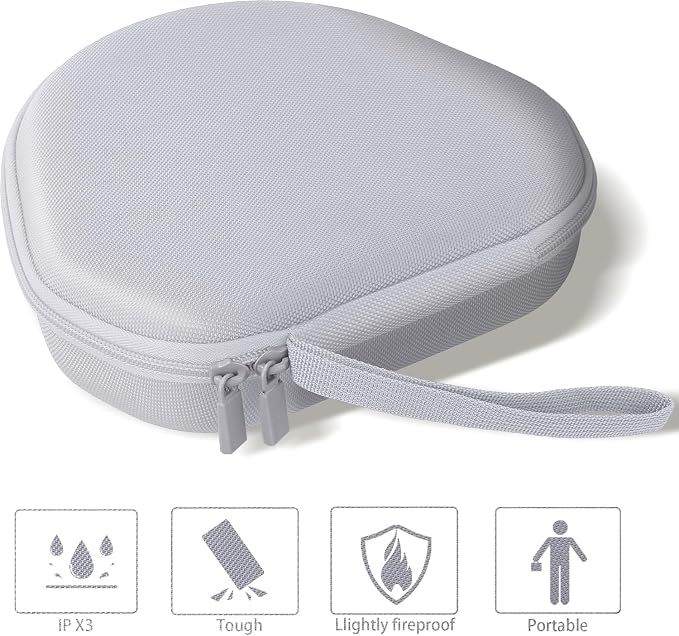 co2CREA Hard Case with Sleep Mode Replacement for Apple AirPods Max 2 / AirPods Max Wireless Over-Ear Headphones (White Case)