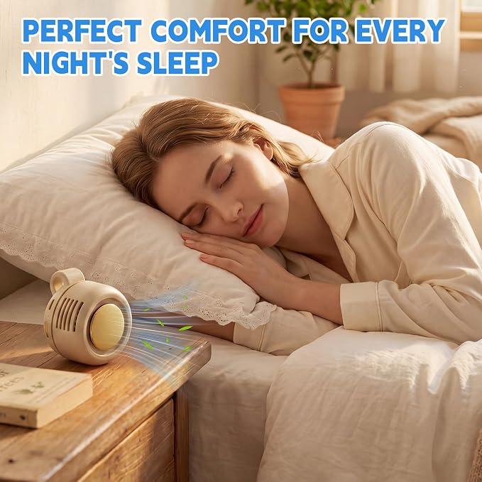 4 Pack 360° Portable Silent Mini Bladeless Electric Fan, Small Fan Clip on for Shirt & Waist, 3 Speeds Rechargeable Whirlwind Cooling Fans for Outdoor Travel Office(White)