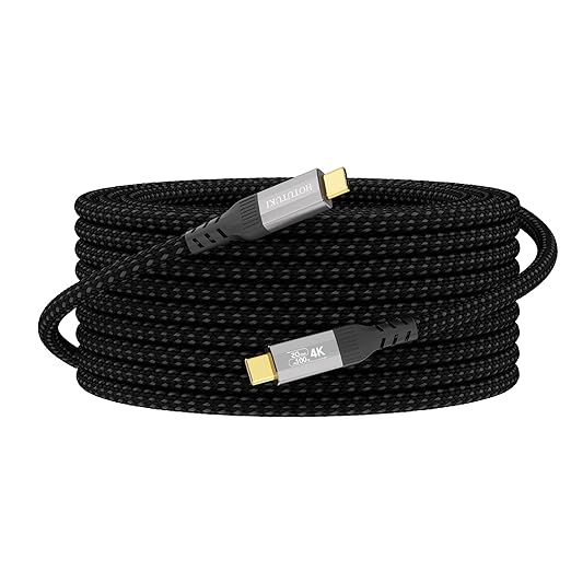 16.5FT/5m usbc to usbc Cable Compatible with Thunderbolt 4/3, 20Gbps High Speed Data Transfer, 100W PD Fast Charging, 4K@60Hz Video Monitor Display Cord,USB 3.2 gen 2 for ssd