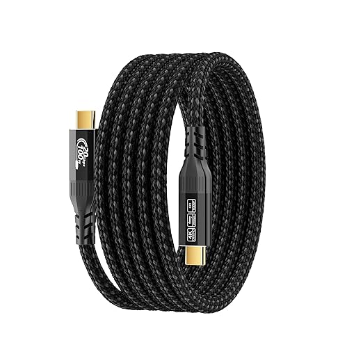 10FT Long USB C to USB C Cable Compatible with Thunderbolt 4/3, USB 3.2 Gen 2 20Gbps High Speed Data Transfer, 100w Fast Charging & 4K@120Hz USB C Video Cable for Monitor, Hub,dispaly Cord