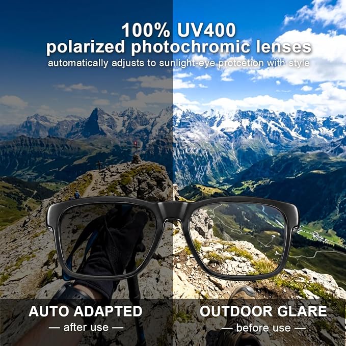 OhO sunshsine AI Glasses, Bluetooth Audio Sunglasses with 10H Playtime, ChatGPT Translation & Water Resistant Open Ear Glasses