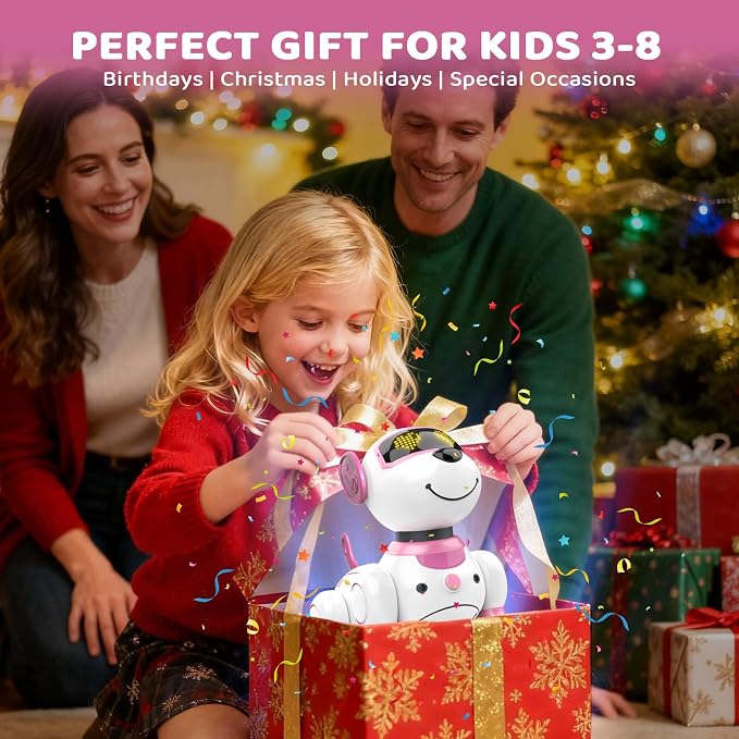 2-in-1 Robot Toy & Robot Dog for Kids 3-12, Interactive Remote Control Smart Robots with Voice, Touch & Follow, Programmable Dancing Singing Walking Features, Birthday for Boys & Girls