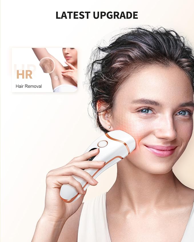 Laser Hair Removal for Women and Men, Ice Cooling 3-In-1 IPL Hair Removal Device, Safe At-home Long-lasting Hair Regrowth Reduction, Suitable for Face, Armpits, Bikini Line, Legs