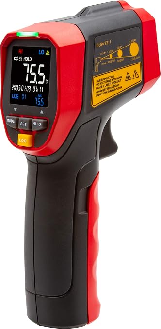 Triplett IRT350 Non-Contact 12:1 Infrared Thermometer with Circular Laser Indicator and Certificate of Calibration to NIST, -4 to 1112°F (-20 to 600°C)
