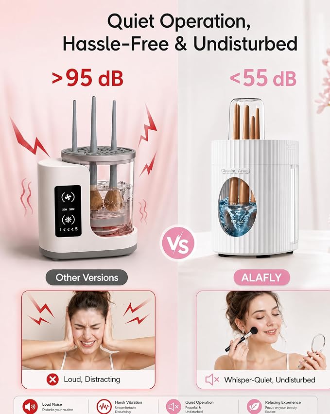 3 IN 1 Electric Makeup Brush Cleaner & Dryer, Automatic USB Deep Cleaning Machine, Portable Quick Clean & Dry [No Need to Remove Makeup Brushes], Fits Most Brush Sizes