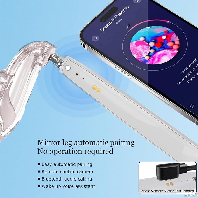 Ai Smart Glasses Bluetooth 5.4 with Translation for Men Women 160+Languages Color-Change Lens Chat GPT Assistant Free App Translator Glasses Meeting,Driver,Travel