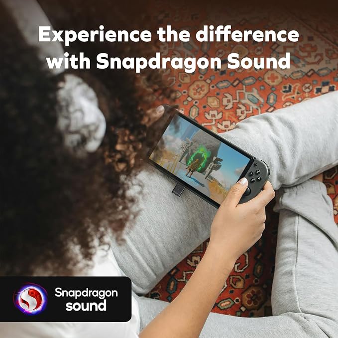 Creative BT-W6 Wireless Bluetooth 5.4 and LE Audio Transmitter with Snapdragon Sound, aptX Lossless, Low Latency and up to 24-bit / 96 kHz Audio, Works with PC/Mac/Gaming Consoles