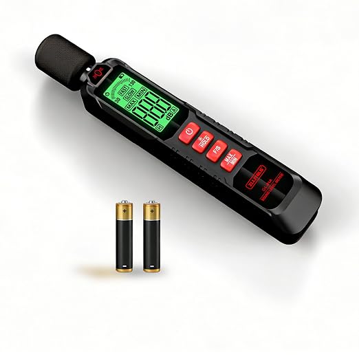Noise Decibel Meter, Noise Meter, Decibel Meter, Digital Sound Level Meter, 30dB to 130dB Audio Noise Measurement Equipment, LCD Backlight Display, MAX/MIN Data Retention, Automatic Power-Off