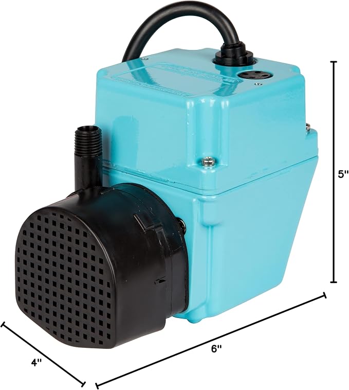 Little Giant 2E-N 300 GPH 115-Volt Manual Oil Filled Submersible Aluminum Direct Drive Submersible Pump, Blue, 502103