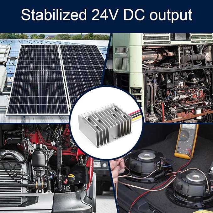 DC 12v to 24v Converter 15A 360W, Heavy Duty Step Up Waterproof Transformer DC Power Adapter Converter for Car Truck Vehicle Boat Motor Solar System